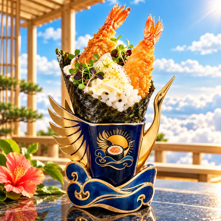 Temaki Ebi Asa Dourada